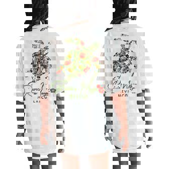 Riviera Maya Tropical Sea Turtle Mexico For And Women Women's Oversized Comfort T-Shirt Back Print | Mazezy