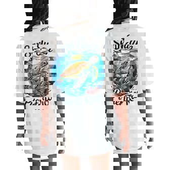 San Juan Puerto Rico Sea Turtle Women's Oversized Comfort T-Shirt Back Print | Seseable FR