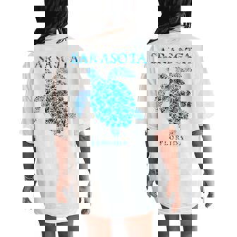 Sarasota Florida Sea Turtle Beach Girls Boys Souvenir Women's Oversized Comfort T-Shirt Back Print | Mazezy