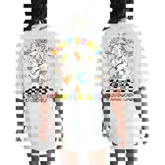 Silly Goose Teacher Club Back To School Elementary School Women's Oversized Comfort T-Shirt Back Print | Mazezy