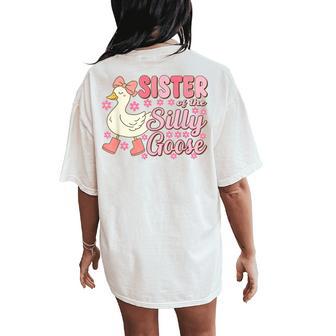 Sister Goose On The Loose Birthday Matching Family Women's Oversized Comfort T-Shirt Back Print - Thegiftio UK