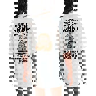 Sorry I'm Cranky Terrible 70'S Sloth Retro Women's Oversized Comfort T-Shirt Back Print | Seseable FR