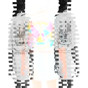 Sped Autism World Tour I Rock The Spectrum Teacher Stimming Women's Oversized Comfort T-Shirt Back Print - Monsterry