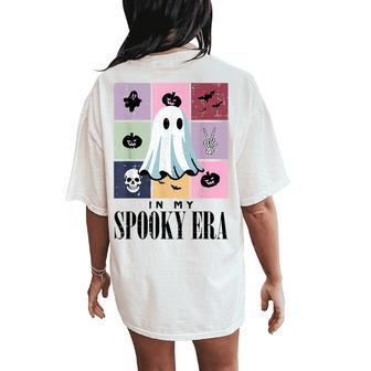 In My Spooky Era Ghost Retro Halloween Girls Ns Women's Oversized Comfort T-Shirt Back Print - Thegiftio UK