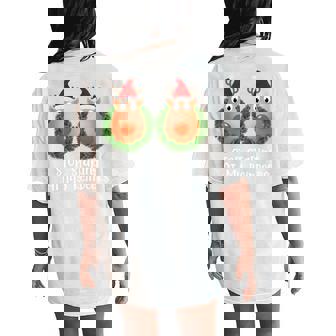 Stop Staring At My Reindeers Boobs Christmas Women's Oversized Comfort T-Shirt Back Print - Monsterry