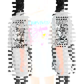 I Survived 67 33 Days Of School 100Th Day Of School Teacher Women's Oversized Comfort T-Shirt Back Print - Monsterry