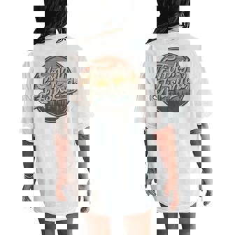 Trophy Husband Vintage Sarcastic Marriage Retro Groom Women's Oversized Comfort T-Shirt Back Print | Seseable CA