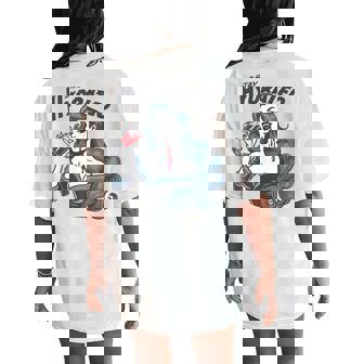 Vampire Theme Stay Hydrated Trendy Vintage Vampire Girl Women's Oversized Comfort T-Shirt Back Print | Seseable FR