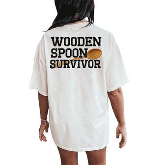 Wooden Spoon Survivor Champion Women's Oversized Comfort T-Shirt Back Print - Thegiftio UK