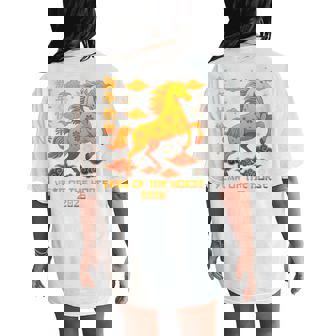 Year Of The Horse 2026 Chinese New Year 2026 Women's Oversized Comfort T-Shirt Back Print | Mazezy