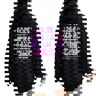 In My 1000 Days Of School Era Retro Disco 5Th Grade Version Women Oversized Hoodie Back Print - Thegiftio