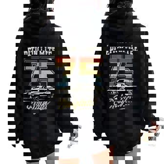 1975Intage Anniversaire Retro Pour Homme 70S Et 80S Sweat à capuche oversize pour femme avec imprimé dans le dos - Cadeauxyz