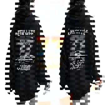 1977Intage Anniversaire Retro Pour Homme 70S Et 80S Sweat à capuche oversize pour femme avec imprimé dans le dos - Cadeauxyz