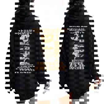 1992年2月34歳の誕生日男性と女性のための素晴らしいテディベア。 レディース オーバーサイズ パーカー バックプリント - Kawaiitshirt