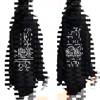 2 Poissons 5 Pains Jésus Croix 5000 Miracle Christian Sweat à capuche oversize pour femme avec imprimé dans le dos - Cadeauxyz