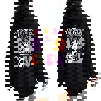 2Nd Grade Boo Crew Spooky Second Grade Halloween Teacher Women Oversized Hoodie Back Print - Thegiftio