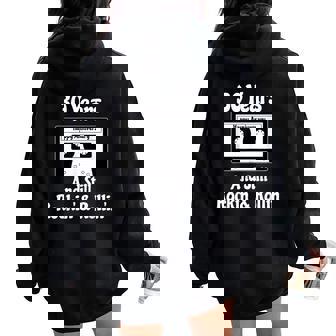 30th Wedding Anniversary Cassette Tape Rock Roll Music Women Women Oversized Hoodie Back Print | Mazezy