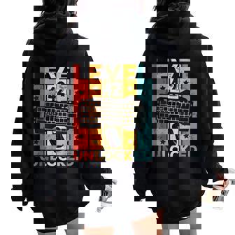 42 Cumpleaños Hombre 42 Años Gaming Teclado Gamer Women Oversized Hoodie Back Print - Regaloses