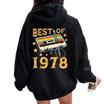 47 Cumpleaños 47 Años Hombre Intage 1978 Regalo Women Oversized Hoodie Back Print - Regaloses
