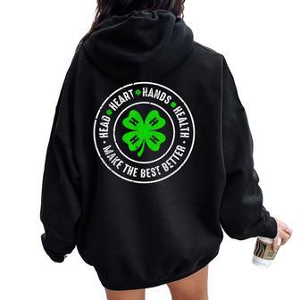 4H Make The Best Better 4-H Mom Era Women Oversized Hoodie Back Print | Seseable UK
