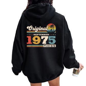 50 Cumpleaños Hombre Regaloeptiembre 1975 Women Oversized Hoodie Back Print - Regaloses