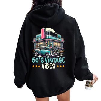 From The 50S Music 50'S 1950 Party Fifties 50'S Women Oversized Hoodie Back Print - Thegiftio UK