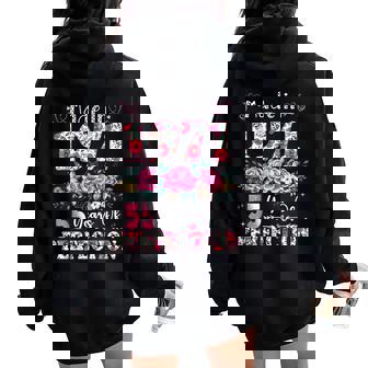 55 Year Old Made In 1971 Floral 55Th Birthday Women Women Oversized Hoodie Back Print | Seseable UK