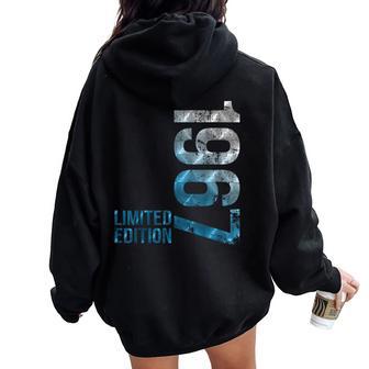 58Th Birthday 58 Years Old Vintage 1967 Women Oversized Hoodie Back Print - Thegiftio UK