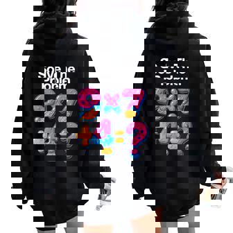 67 Meme Math Teacher Ice Cream Drip 6 7 Brainrot Six Seven Women Oversized Hoodie Back Print | Seseable UK