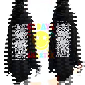 67Th Day Of School 67 Days Smarter Teacher Boy Girls Women Oversized Hoodie Back Print | Mazezy