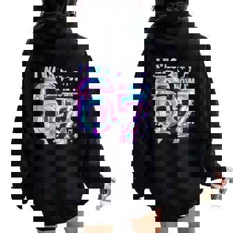 7Th Birthday I Was 6 Now I'm 7 Birthday Girl Kpop Bday Party Women Oversized Hoodie Back Print | Seseable UK