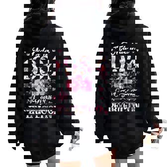 91 Year Old Made In 1934 Floral 91St Birthday For Women Women Oversized Hoodie Back Print | Mazezy