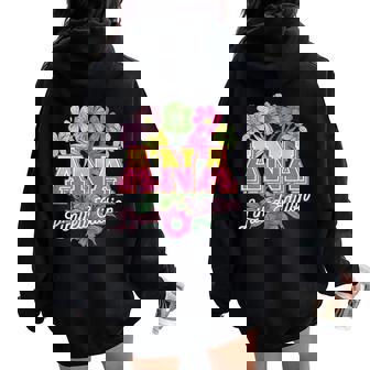 Ana Edición Limitadaintage Nombre Personalizado Esposa Abuela Women Oversized Hoodie Back Print - Regaloses