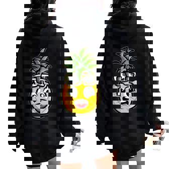 Ananas Pour Enfants Ananas Pour S Ananas Pour Les Jeunes Sweat à capuche oversize pour femme avec imprimé dans le dos - Cadeauxyz