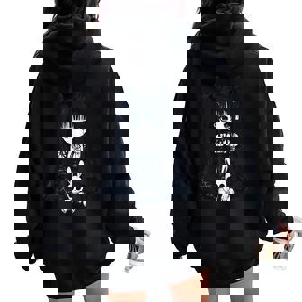 Anime Girl Goth Bunny Grunge Gothic Cute E-Girl Outfit Women Oversized Hoodie Back Print - Thegiftio