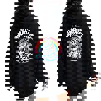 Annonce Grossesse Mamancorne Licorne Cadeau Future Maman Sweat à capuche oversize pour femme avec imprimé dans le dos - Cadeauxyz