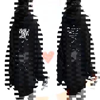 Baby On Board Corazón De Embarazo Familia Feliz Women Oversized Hoodie Back Print - Regaloses