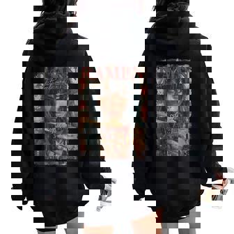 Back Print Pin-Up Girl Ramen Noodle Anime Manga Asian Ramen Women Oversized Hoodie Back Print - Thegiftio