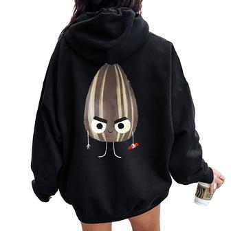 The Bad Seed Good Egg Teacher Halloween Costume Food Group Women Oversized Hoodie Back Print - Thegiftio
