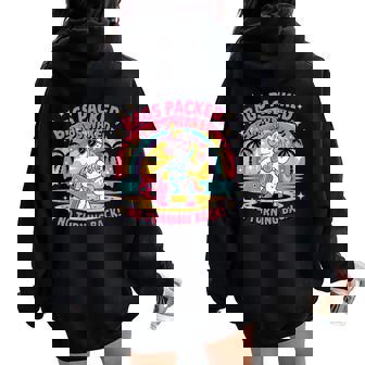 Bags Packed Flaps Waxed Unicorn Girls Trip Summer Vacation Women Oversized Hoodie Back Print | Seseable FR