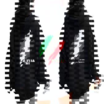 Bandera Italia Cuello Women Oversized Hoodie Back Print - Regaloses