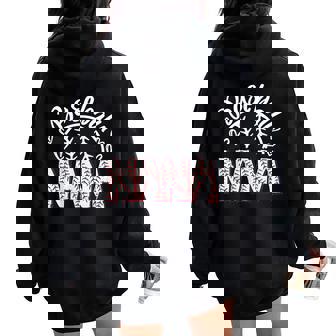 Baseball Nana Cute Proud Loud Senior Baseball Player Nana Women Oversized Hoodie Back Print - Thegiftio