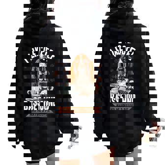 Basset Hound Dog Breed I Like Coffee My Basset Hound And Women Oversized Hoodie Back Print - Thegiftio