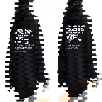 Bassist Wife Définition Bassiste Pour Musiciens Sweat à capuche oversize pour femme avec imprimé dans le dos - Cadeauxyz