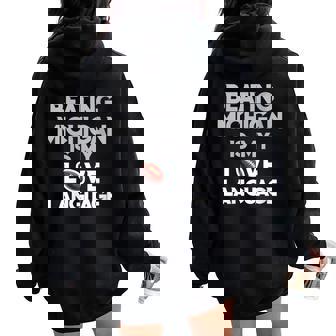 Beating Michigan Love Ohio Home Buckeye Quote State Women Oversized Hoodie Back Print | Seseable UK