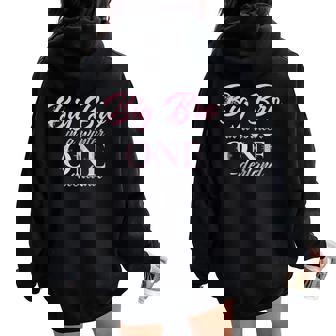Big Brother Of The Birthday For Girl Winter Onederland 1St Women Oversized Hoodie Back Print | Mazezy