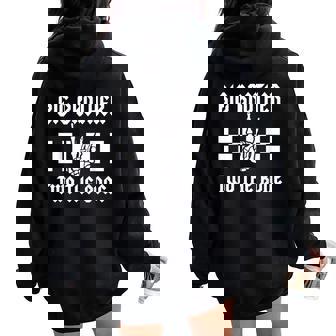 Big Brother Two The Bone Skeleton Hand 2Nd Birthday Boy Girl Women Oversized Hoodie Back Print | Seseable FR
