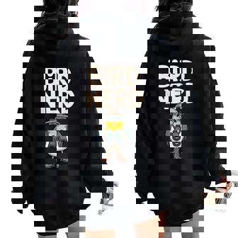 Bird Art For Men Women Kid Bird Watching Birding Birdwatcher Women Oversized Hoodie Back Print | Mazezy