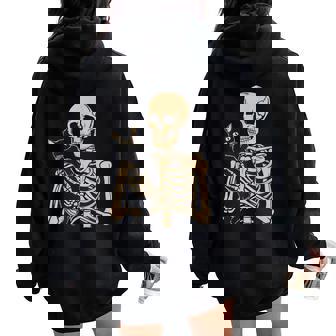 Black Cat Apparel Halloween Graphic -Adults Cat Mom Cat Dad Black Small Women Oversized Hoodie Back Print - Thegiftio