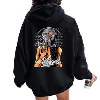 Black Girl Gangster X By Any Means Women Oversized Hoodie Back Print - Thegiftio UK